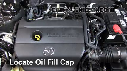 2012 Mazda 6 i 2.5L 4 Cyl. Aceite Agregar aceite